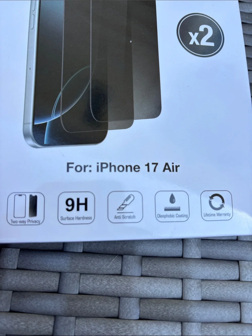 Premium Shieldz Privacy Glass Screen Protector for iPhone 17 Air - 2 pack